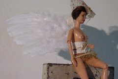Angel with Leafs-Vein, Indelible Mark, on Time, and my Incorporeal, mixed media, installation, Photo courtesy of Diego Perez